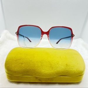 Gucci New Authentic Two Tones Ombré Square Sunglasses